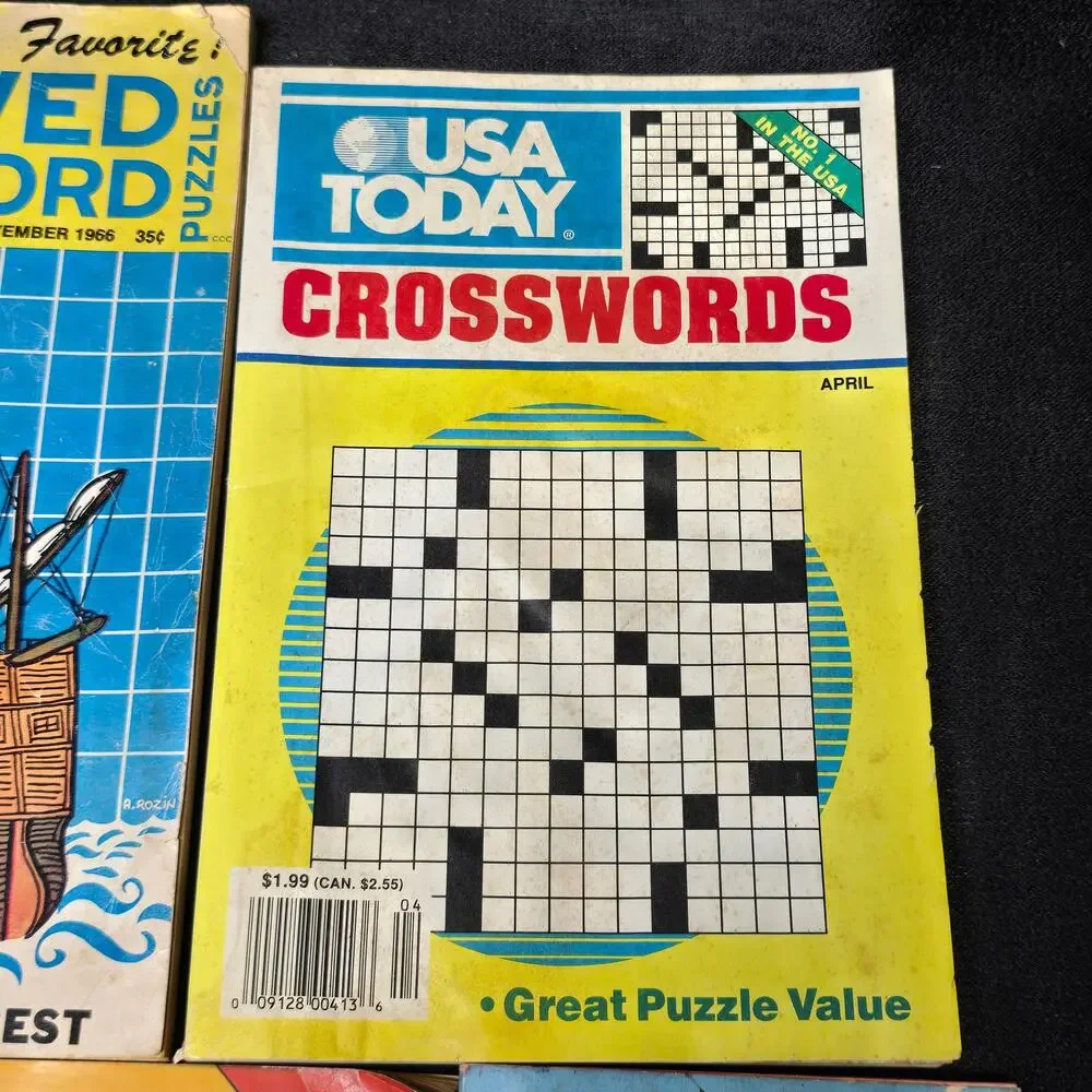 Vintage USA Today Globe Puzzlebook Approved Fun 'N Easy Crossword Puzzle Books
